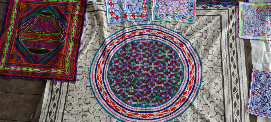 Various embroidered textiles from galleria community
