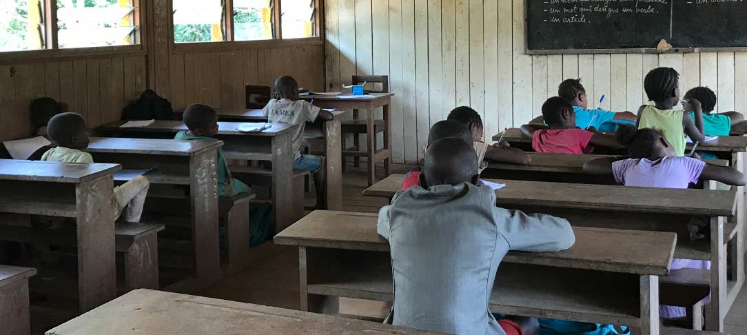 students sitting in a classroom